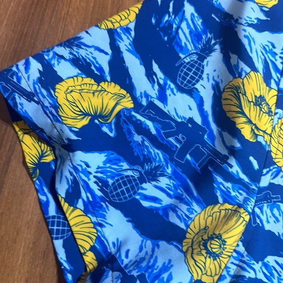 SAVAGE TECHNICIANS - TIGER STRIPE BLUE BUTTON-UP - Picture 4 of 7